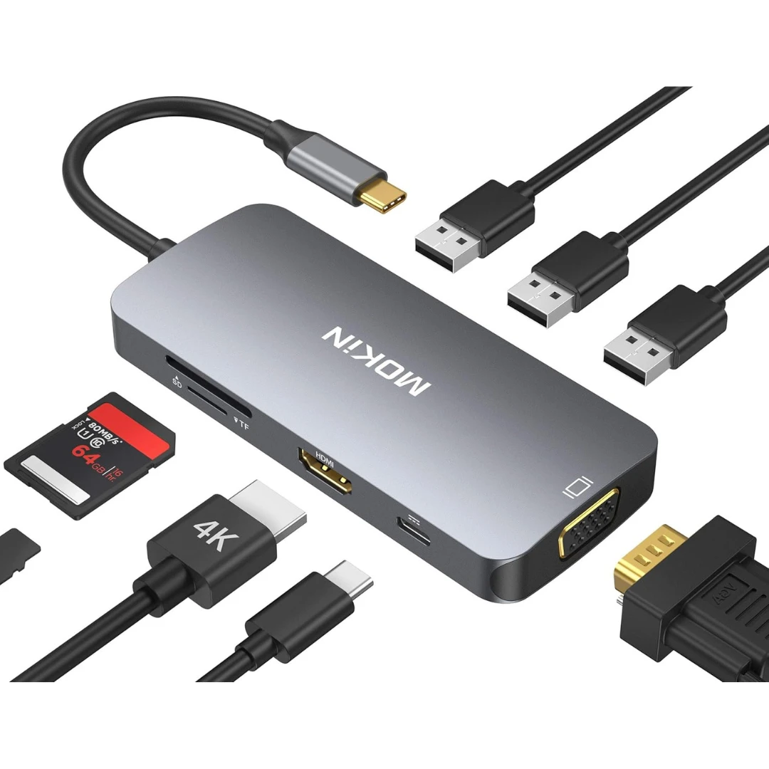 USB TYPE C 8 IN 1 & VGA